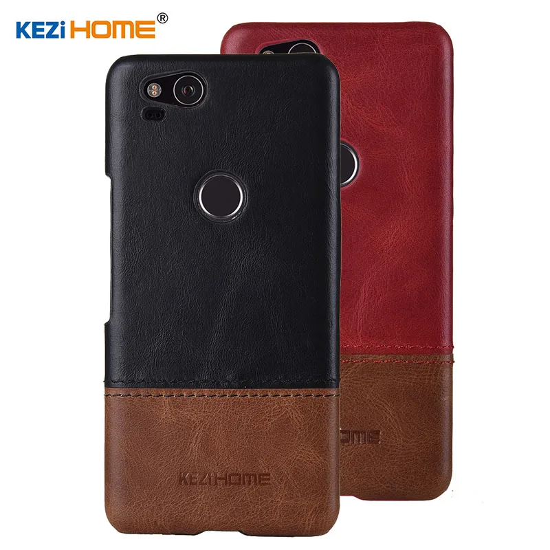 Case for Google Pixel 2 KEZiHOME Luxury Hit Color Genuine Leather<br /> Hard Back Cover capa For Google Pixel2 5.0 Phone cases-in <br />Half-wrapped Cases from Cellphones