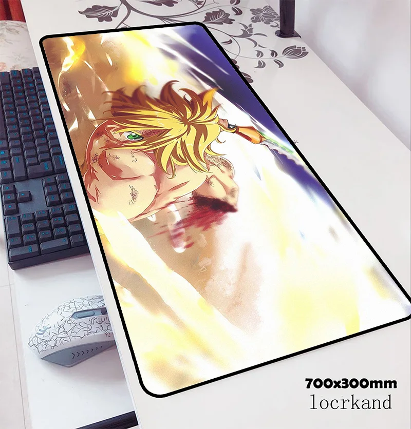 Коврик для мыши nanatsu no taizai 70x30 см игровой коврик аниме милый офисный блокнот