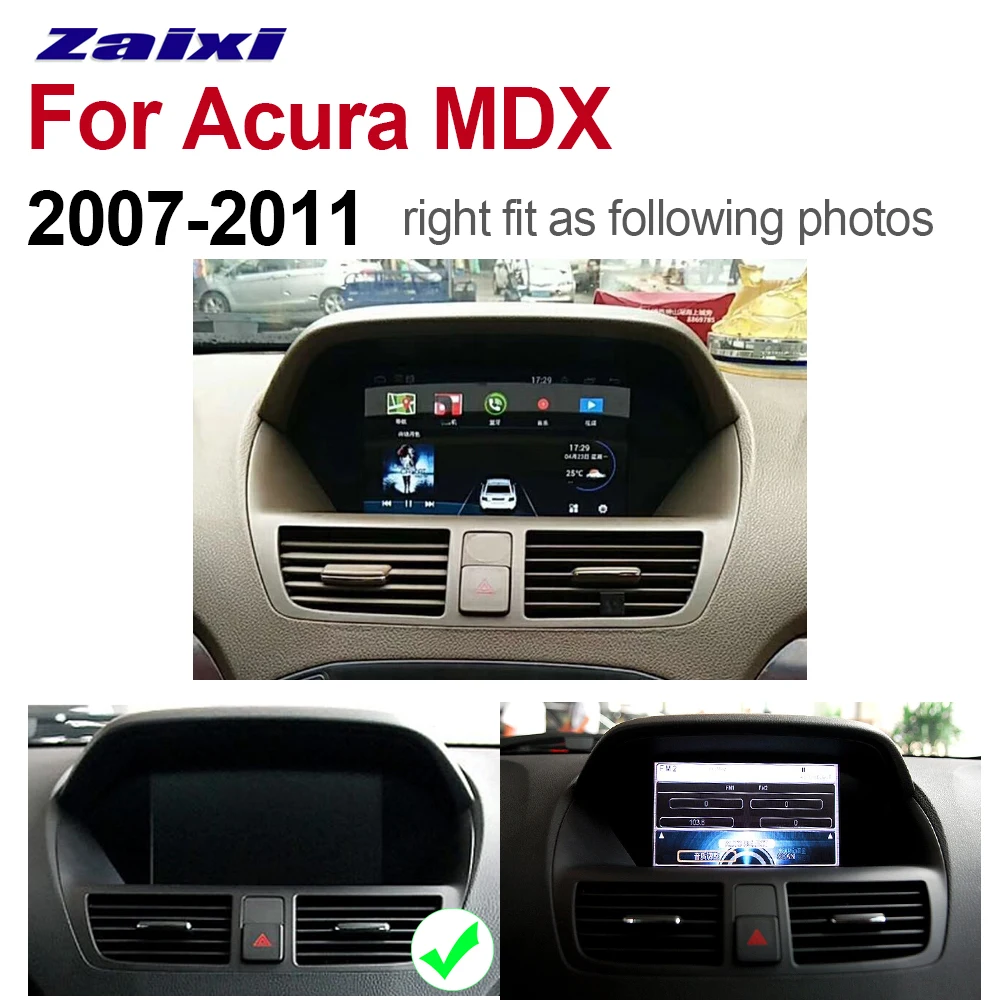 Top ZaiXi Auto Radio 2 Din Android Car Player For Acura MDX 2007~2011 GPS Navigation BT Wifi Map Multimedia system Stereo Radio 4
