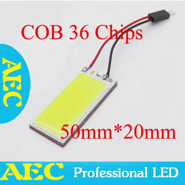 

100X Wholesale White 5W COB Chip LED 36 led smd Car Interior Light T10 Festoon Dome Adapter 12V, Car LED Panel light