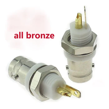 

5pcs All copper insulated BNC-50KY insulated female 50 Ou BNC straight white plastic BNC panel connector Q9 socket