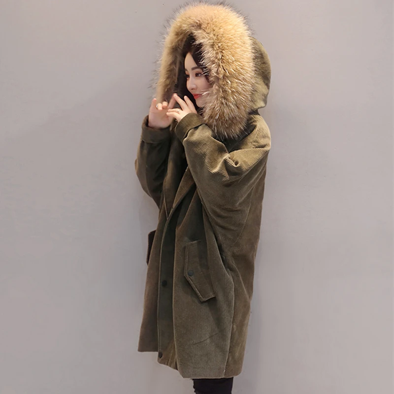 Raton Fur De Femmes Épais Fourrure Laveur Army Lady Manteau fake Coton Parka D'agneau Doublure Côtelé Pardessus Grande La Laine Taille Veste Fake Green Caramel Pink Green real Caramel real Pink real Chaud En D'hiver Velours Plus Femelle Faux fake T0XzFv8x