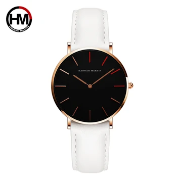 

Luxury Brand 36mm Dial Women Watches Japan Quartz Simple Leather Female Wristwatches Rose Gold Ladies Clock Relogio Feminino New