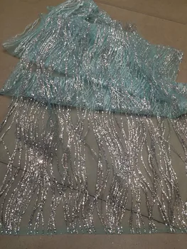 

new style DiuDiu-52718 with glued glitter tulle lace fabric african nigerian net lace with glued glitter