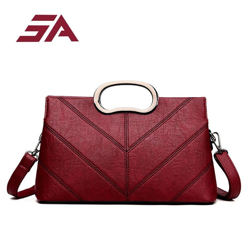 

SA Leather Women Handbags Large Capacity Messenger Bag Vintange Striped Women Bags Large Capacity Women Bag Luxury Elegant Sac