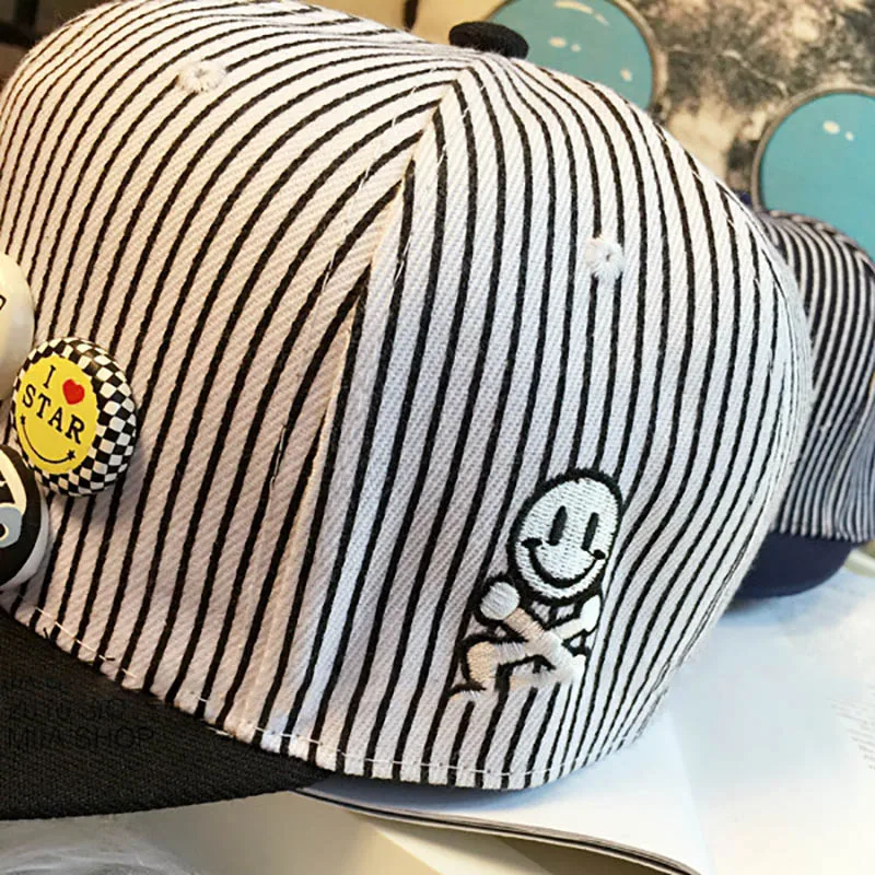 Kid Baseball Cap Stripe Embroidery Outdoor Boy Girl Sport Snapback Children Sunscreen Hat Adjustable Sun Caps Casquette (1)