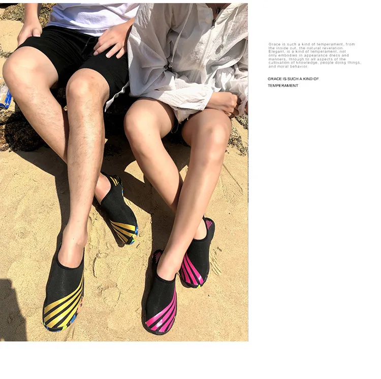 Esporte de Água ao ar Sapatos de Natação Descalço à Beira-mar Livre Sapatos Unissex Latente Wading Condução Fitness Lazer Água Praia Tênis 34 Sapatos de natação