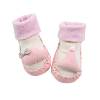 

1 Pair Lovely Newborn Baby Girl Boy Cartoon Anti-slip Warm Socks Slipper Shoes