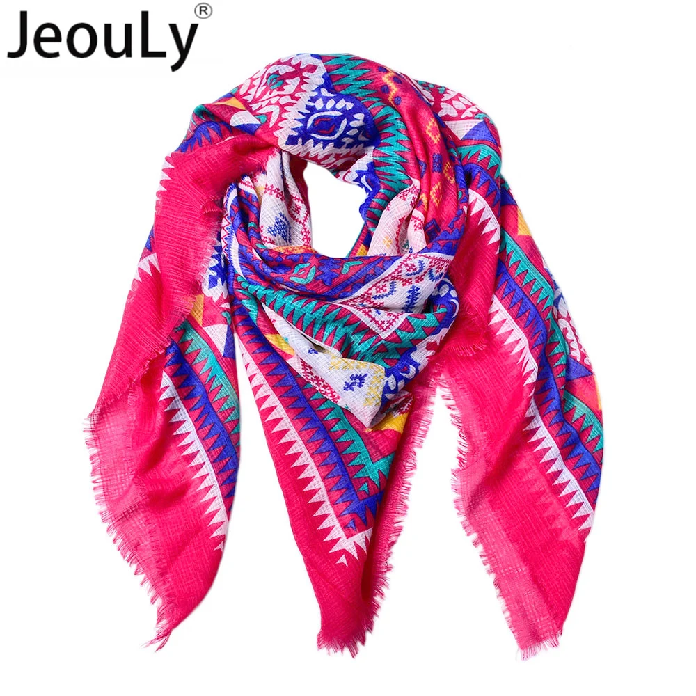 

JeouLy 2018 Plaid Square Scarf New Fashion Warm Women Female Wraps Winter Autumn Tassel Printed Girl Shawls Blanket Scarf blue