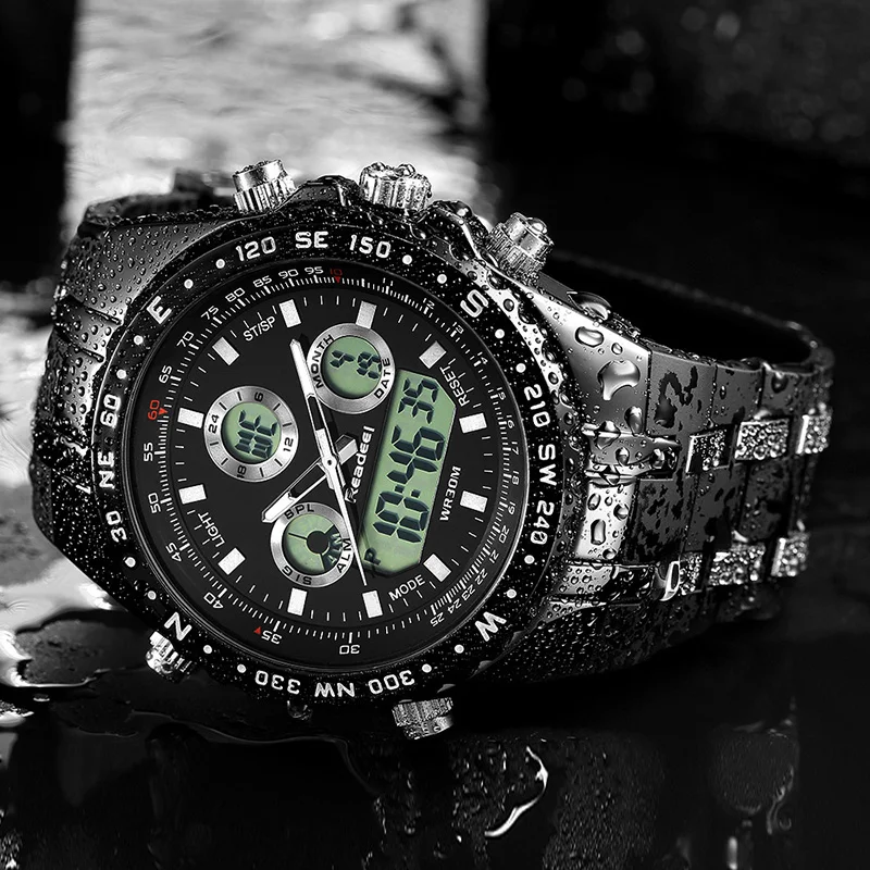 Men's Watches Top Brand Luxury Waterproof Led Digital Quartz Watch Men Sport Wrist Watch Waterproof Clock Male Relojes READEEL 