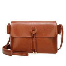 Женская кожаная сумка с клапаном, одноцветная сумка-мессенджер через плечо, модная женская одноцветная Сумочка, сумочка на плечо, сумка-мессенджер