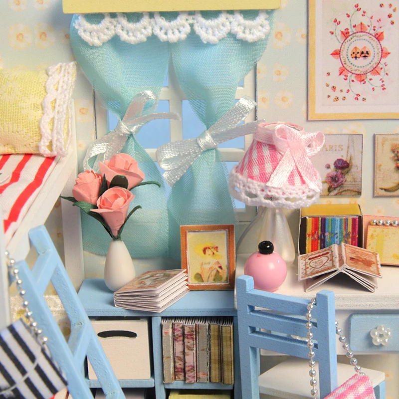 AIBOULLY Small DIY Dollhouse 3D Wooden Mini Doll House Lifelike Handmade Miniature Dollhouses Kit Toys for Children Gifts h032 AIBOULLY Small DIY Dollhouse 3D Wooden Mini Doll House Lifelike Handmade Miniature Dollhouses Kit Toys for Children Gifts h032