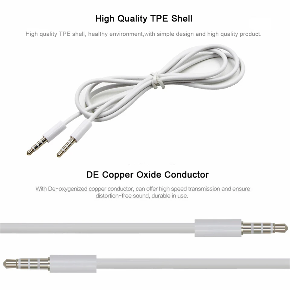 Black or White Audio Jack Cable