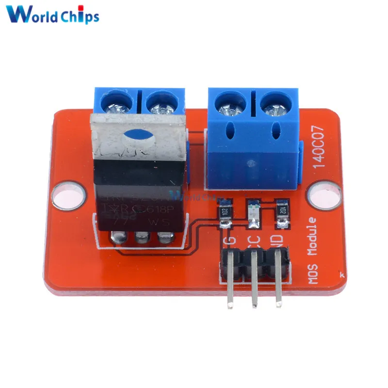 Топ Mosfet Кнопка IRF520 Mosfet модуль драйвера 3,3 в-5 в Мощность для Arduino MCU ARM для Raspberry Pi MOS ШИМ затемнением светодиодный Лидер продаж