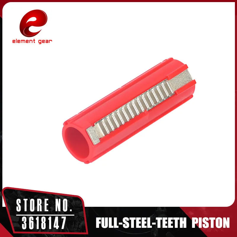

Element Red Full Steel Teeth Piston 14 for Airsoft AEG Gearbox Ver 2/3 Gun Accessories IN0405