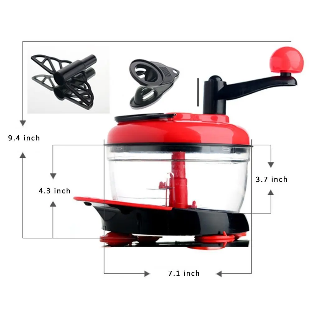 Multifunction Food Processor Kitchen Manual Food Vegetables Chopper Cutter Mixer Salad Maker Eggs Stirrer Kitchen Cooking Tool