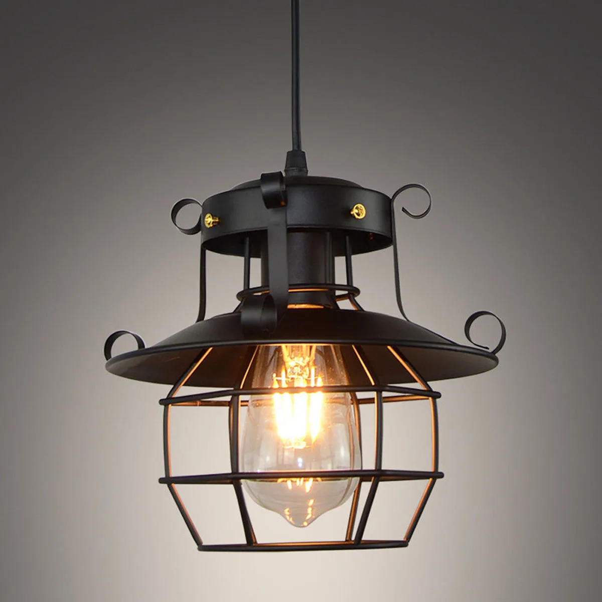 Barra de Luz Decoração da Sua Pingente Cozinha Retro Industrial Pendurado Lâmpada Luz Teto Luminárias Lustre Gaiola Edison Loft Moderno Casa E27 7 industrial pendurado lâmpada luz teto luminárias lustre