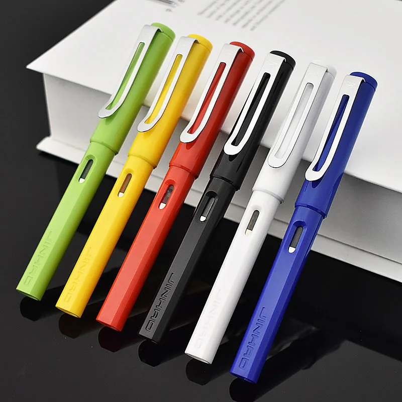 

JINHAO 599A Candy Color Plastic Fountain Pen With Ink Sac For Kids Student Writing Gift School Supplies Student 1911