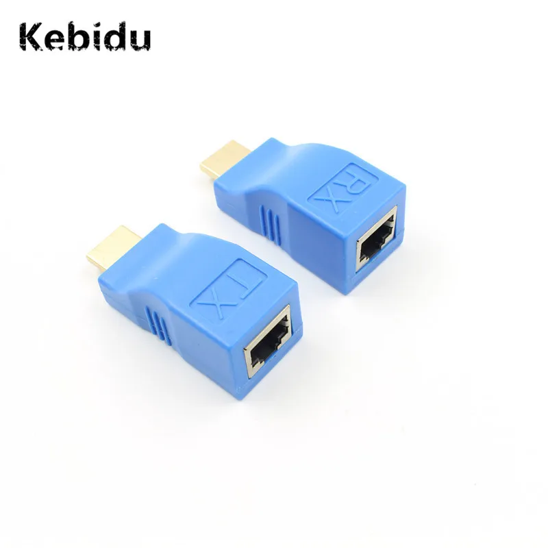 Kebidu 1 пара Мини RJ45 портов 4K HDMI удлинитель до 30 м над CAT 5e / 6 UTP LAN Ethernet кабель