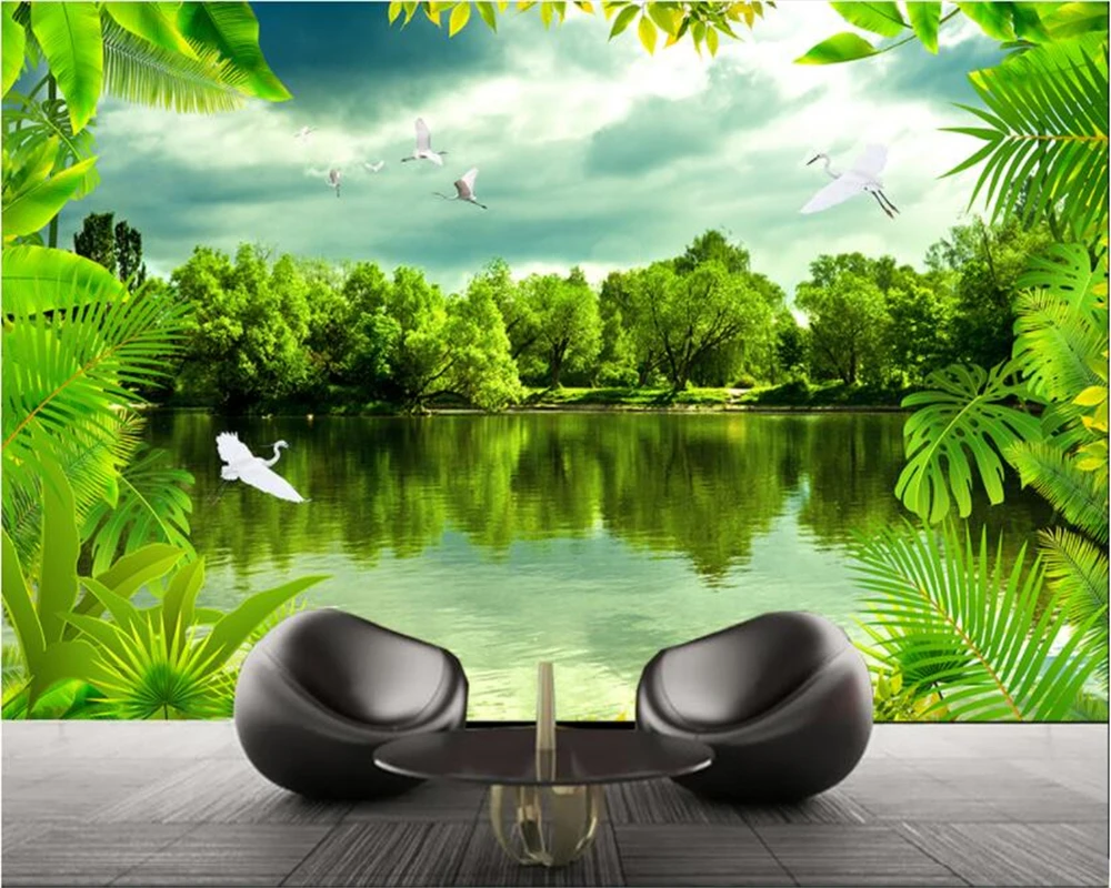 Beibehang Canggih Wallpaper Mimpi Hutan Hujan Tropis Hutan Alami