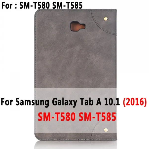 Кожаный чехол для samsung Galaxy Tab A A6 10,1 SM-T580 SM-T585 T580 T585 SM-T510 SM-T515 T510 T515 роскошный чехол с откидной крышкой - Цвет: SM-T580 SM-T585 Case