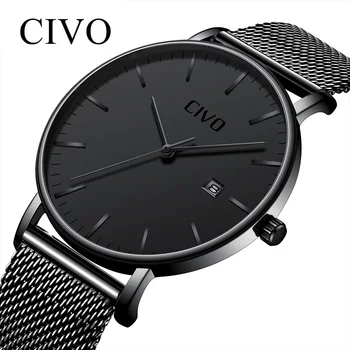 

CIVO Relojes Watch Men Fashion Sport Waterproof Quartz Clock Mens Watches Top Brand Luxury Ultra-thin Watches Relogio Masculino