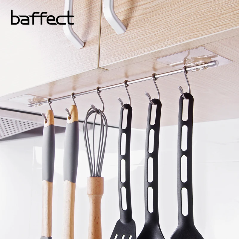 

Newest Sticker Wall Hanging Hook Multi Function Kitchen Bathroom Hanger Supper Power Hooks Simple Style Anti-rusty