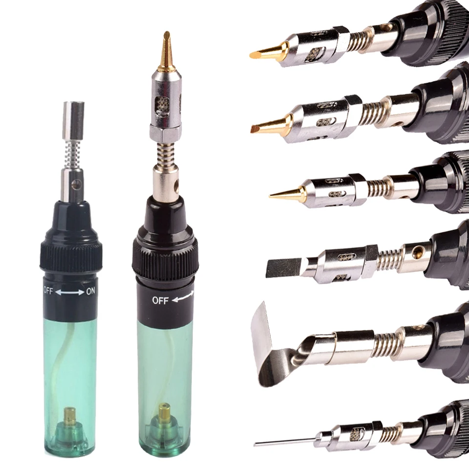M-Triangle 1300 Degree Gas Soldering Iron Pen Shaped Cordless DIY Butane Gas Gun Torch Welding tool Portable outdoor Soldering 