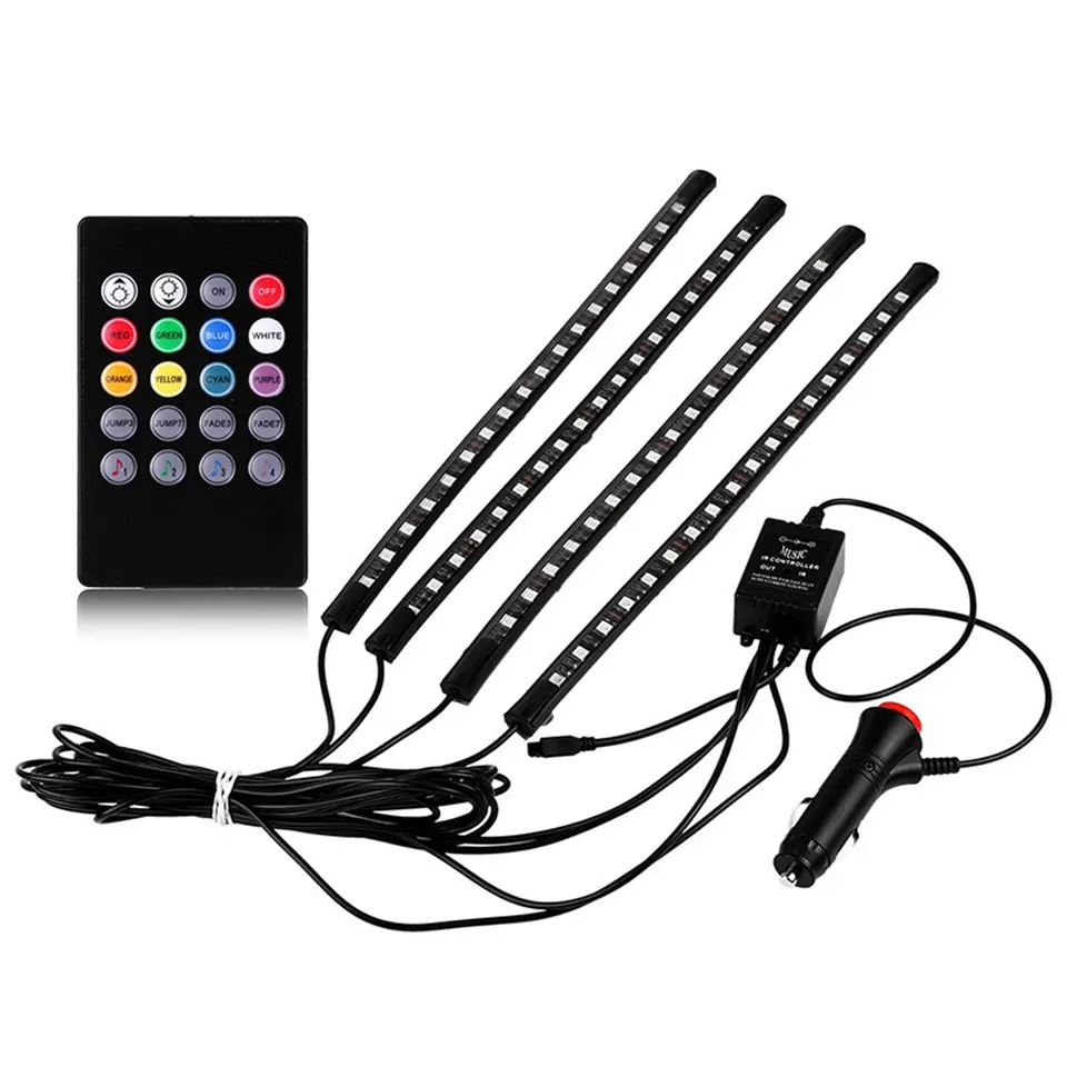 SPEVERT DC 12 В 10 Вт беспроводная ИК звуковая активация автомобильный Стайлинг RGB