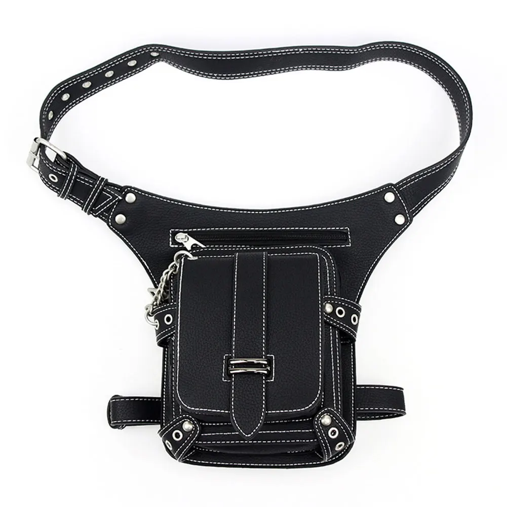 

Women Durable Solid Crossbody Zipper Gift Portable Waist Bag Outdoor Multifunction PU Leather Single Shoulder Pouch Travel