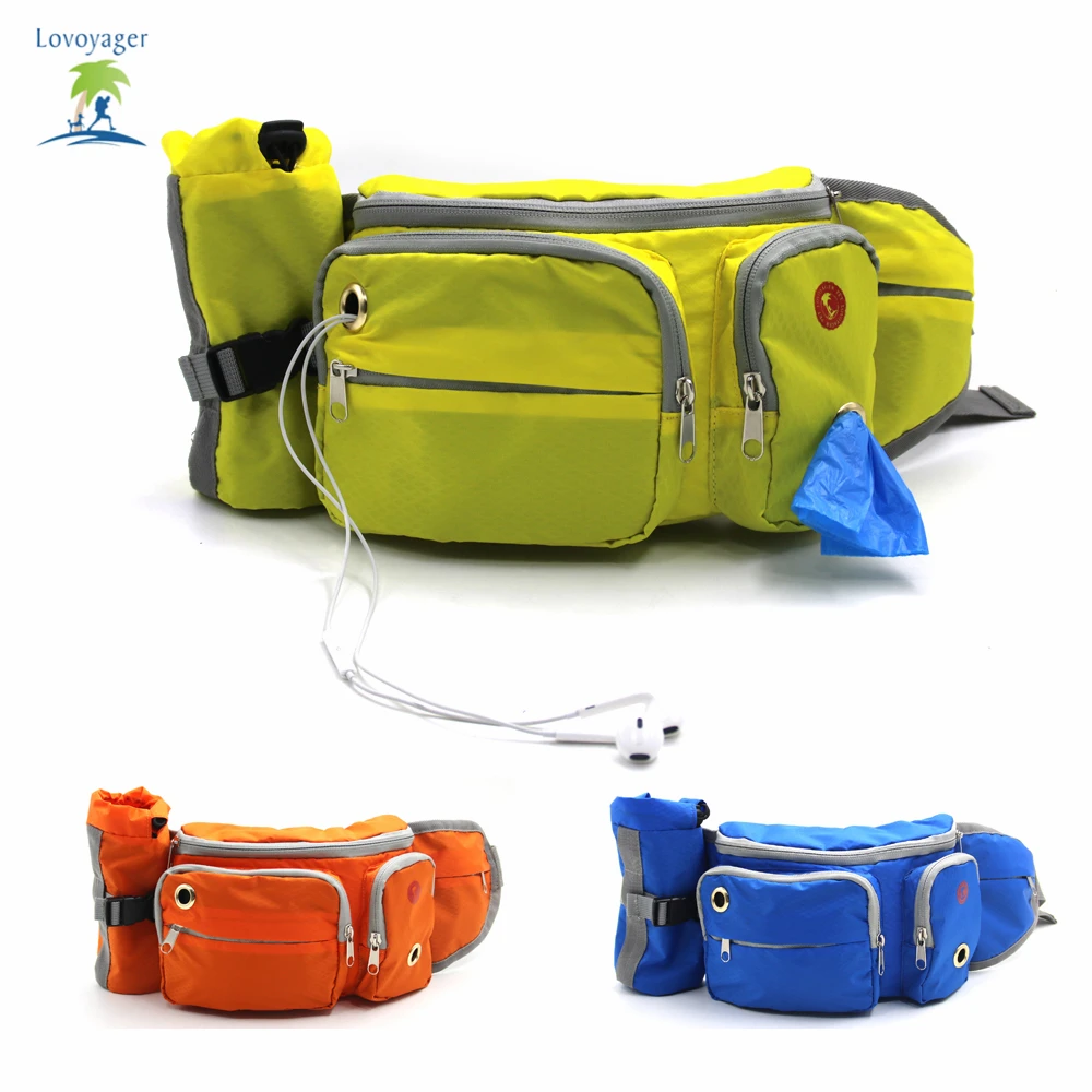 Sports Running Jogging Leash Pack Pet bag with Poop Bag Dispenser Waist