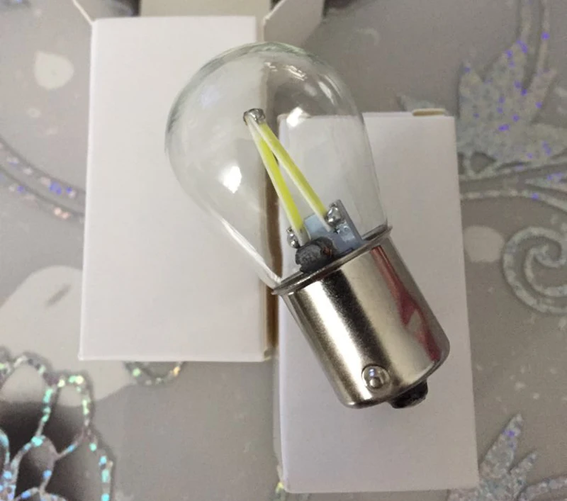 1pcs P21W LED Ba15s 1156 Strobe Flash Led Filament Chip Car Light S25 Auto Vehicle Reverse Turning Bulb Lamp DRL White Yellow (8)