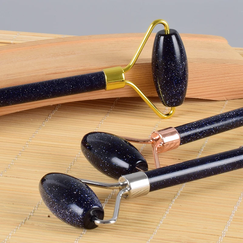 Face Roller & Gift Boxes Blue SandStone Eye Neck Roller Facial Gua Sha Tool Crystal Healing Slimming Anti Wrinkle Cellulite Face Roller & Gift Boxes Blue SandStone Eye Neck Roller Facial Gua Sha Tool Crystal Healing Slimming Anti Wrinkle Cellulite