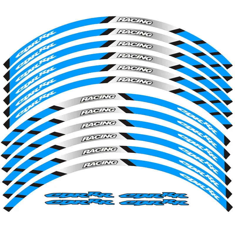 Новая высококачественная наклейка для колес мотоцикла, 12 шт., светоотражающий обод в полоску для Honda CBR250RR CBR600RR CBR1000RR CBR300RR CBRRR