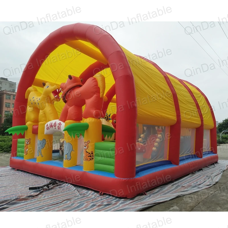 

latest inflatable amusement park,inflatable indoor playground,inflatable fun city with tent
