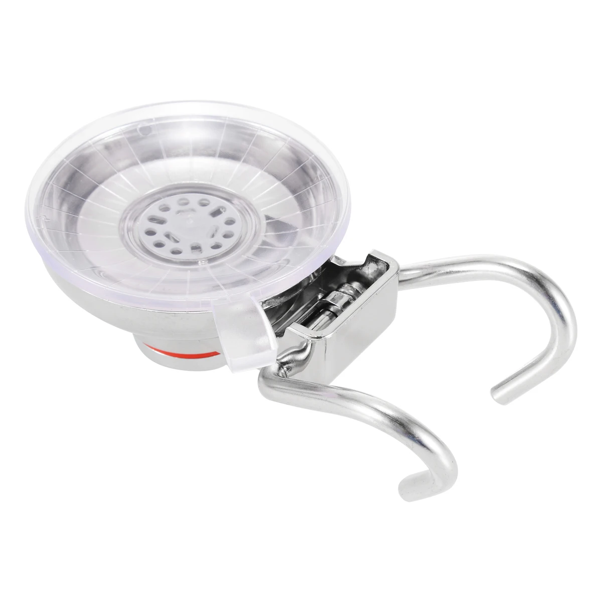 Mayitr Stainless Steel Double Hooks Powerful Vacuum Suction Cup Hook Hanger Holder Removable for Bathroom Kitchen Hanging Tool