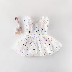 Summer Newborn Baby Girls Rompers Lovely Cotton Dot print Fold Sleeveless Jumpsuit Toddler Body Dress One-pieces Clothes Outfits Summer Newborn Baby Girls Rompers Lovely Cotton Dot print Fold Sleeveless Jumpsuit Toddler Body Dress One-pieces Clothes Outfits