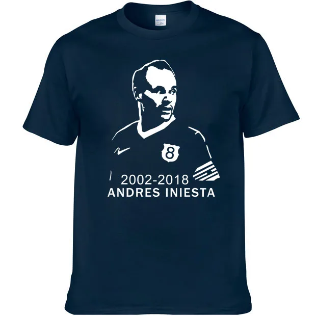 

High quality brand men 2018 new Andres Iniesta T shirt Barcelona Spain tikitakaTEES short sleeve o-neck printed cotton tee shirt