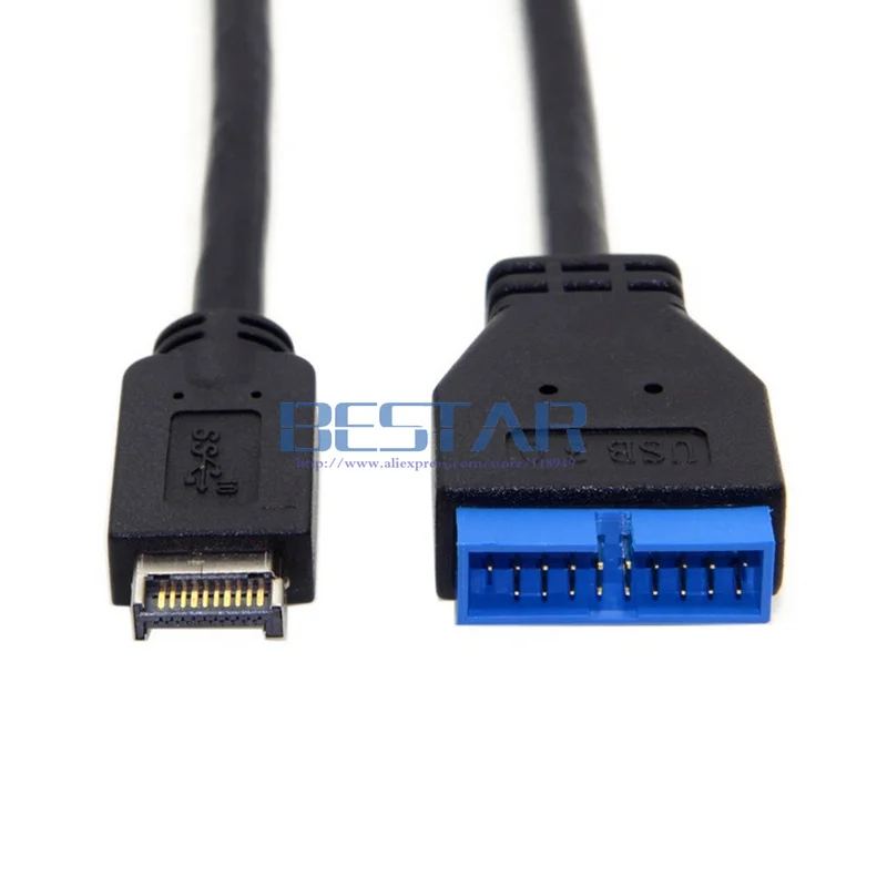 USB 3,1 MINI 20 pin Передняя панель заголовок к USB 3,0 Стандартный 20 pin 20 pin удлинитель 20 см 50 см для материнской платы ASUS