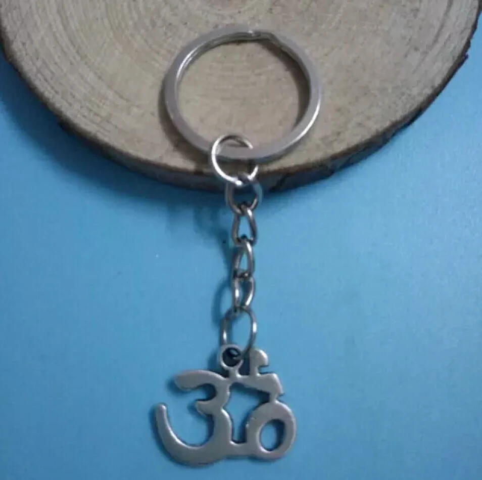 Fashion Retro Silver Om yoga zen 3D Charms Pendants Suspension Fit Key