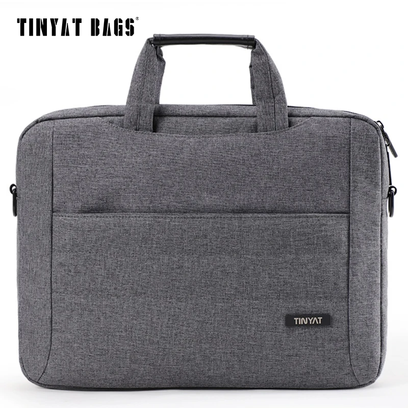 TINYAT 14 дюймов сумка на плечо для ноутбука Мужская сумка портфель нейлоновый чехол для ноутбука женская сумка через плечо водонепроницаемая сумка-слинг серая 513
