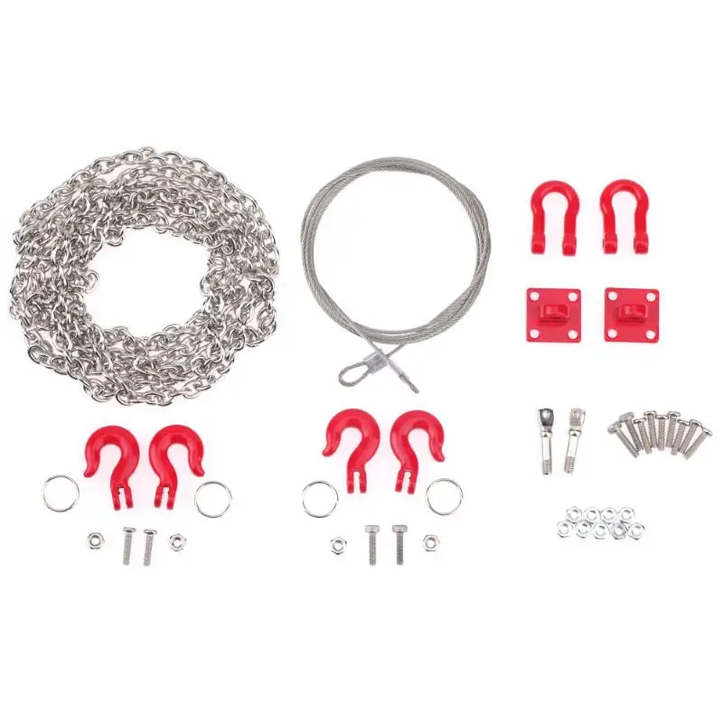 

Remote Control Car Metal Universal Tow Rope Chain RC Car Crawler Accessories for Traxxas Hsp Redcat Tamiya Axial SCx10 D90
