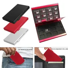 Монолитный алюминиевый ящик для карт 24TF, чехол для карт памяти, мини-органайзер для карт, гаджет для хранения, домашний компьютер