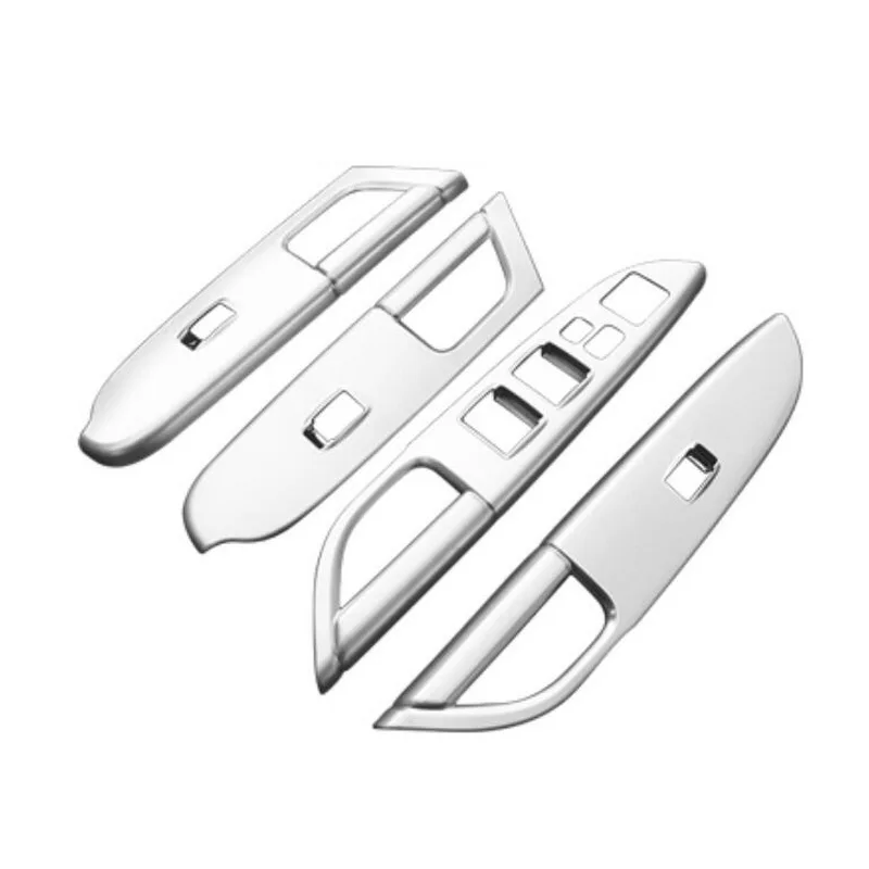 ABS silber matte Tonlinker встроенный в дверь автомобиля окна Contorl крышка наклейка для Mitsubishi ASX 2013-19 Автомобиль Стайлинг 4 шт. ABS/металлический чехол наклейка s - Название цвета: ABS silber matte
