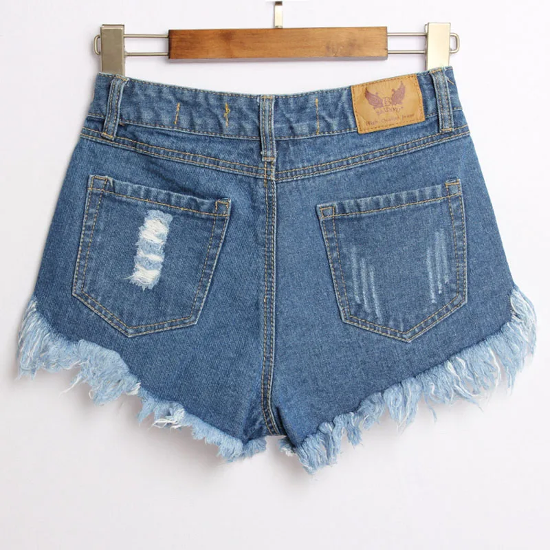 Calle Mujeres Marea De Se Blue Cortos Algodón Paño Vogue Remaches Femenina Mezclilla Del Verano Agujero Pantalones Sueltos Niza Pop HE0wqX