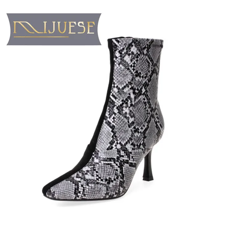 MLJUESE/женские ботильоны из лакированной кожи Цвет коричневый Зимние короткие