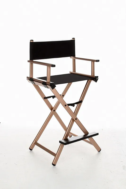 Легкий и портативный стул с алюминиевым каркасом и черным холстом, уличная мебель, складной стул, стул для макияжа в помещении
