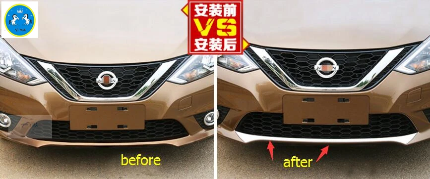 Lapetus автомобильный Стайлинг ABS передний бампер Накладка порога аксессуары Накладка подходит для Nissan Sentra/Sylphy