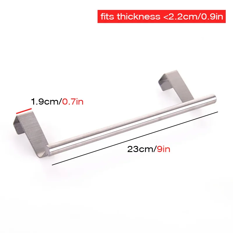 شماعة فوط فولاذية رف المطبخ تخزين الرف مجلس الوزراء الباب الخلفي شنقا حامل المنظم الحمام المطبخ الأدوات السنانير