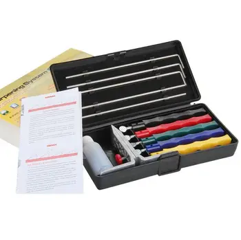 

Hi-Q Black Knife sharpener,Deluxe 5-Stone Sharpening System, 5 Stone Sharpening System, Extra Coarse,Knife Sharpener Kit
